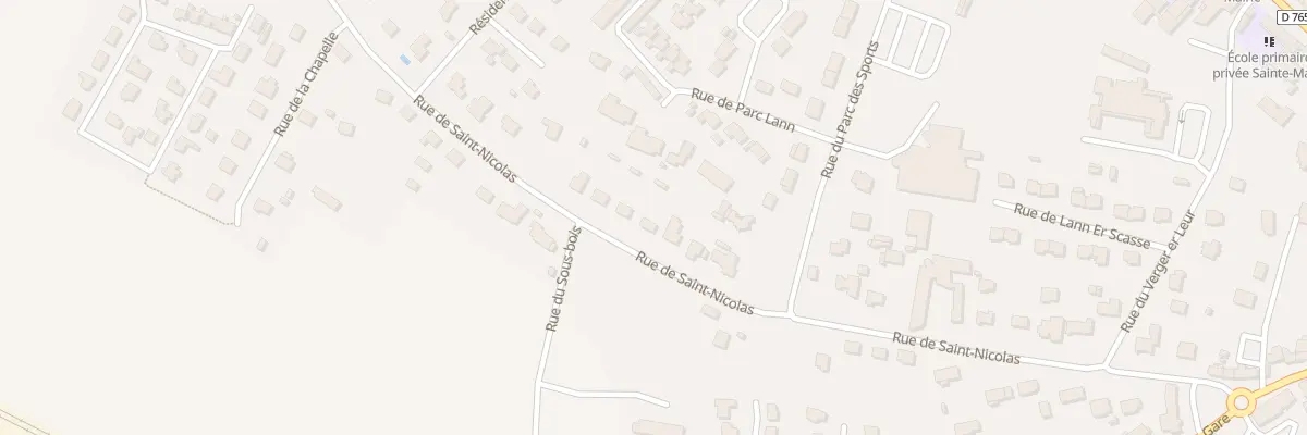Plan du 26 Rue de Saint Nicolas à Landévant