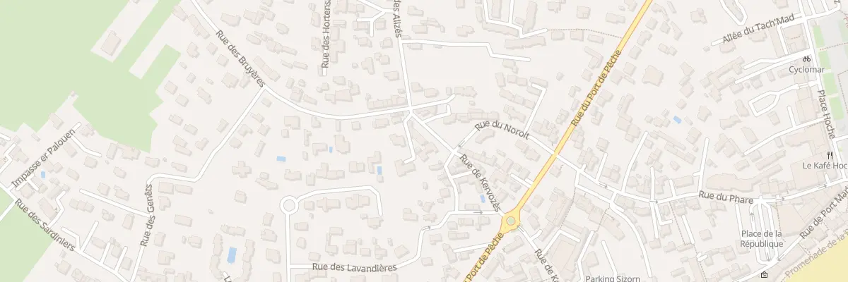 Plan du 57 Rue de Kervozès à Quiberon