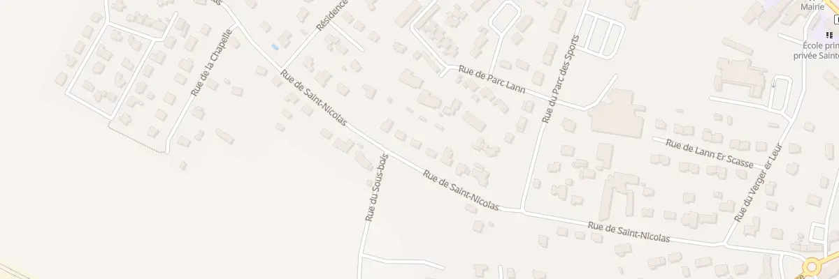 Plan du 28 Rue de Saint Nicolas à Landévant