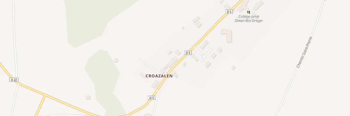 Plan du 5 Croaselen à Plésidy