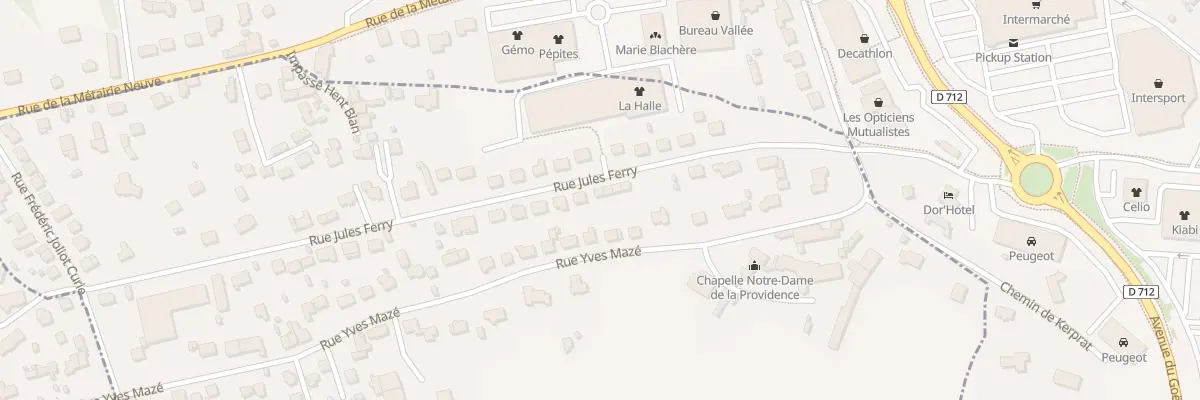 Plan du 40 Rue Jules Ferry à Ploumagoar