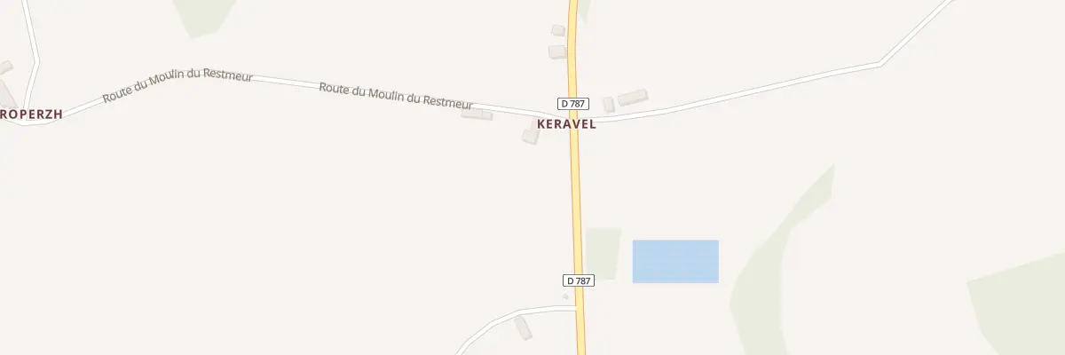 Plan du 1 Keravel à Pommerit-le-Vicomte