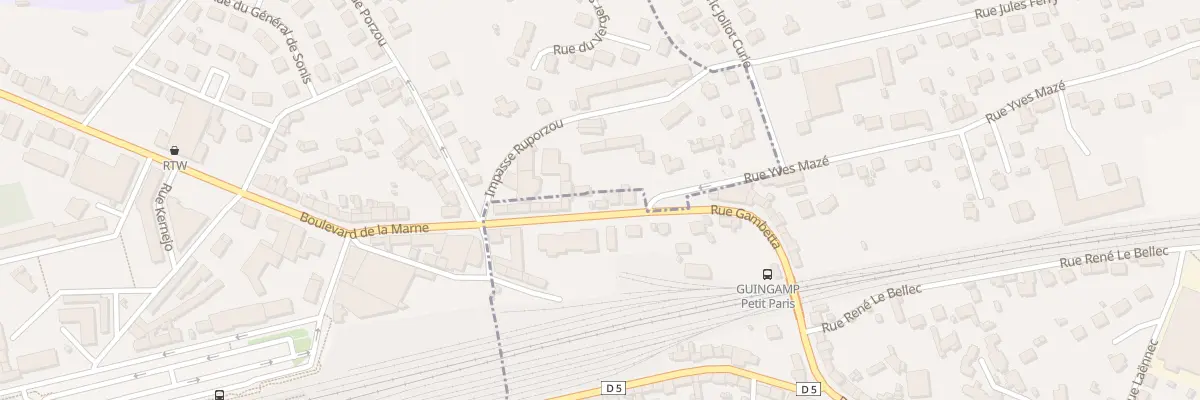 Plan du 15 Rue Gambetta à Guingamp