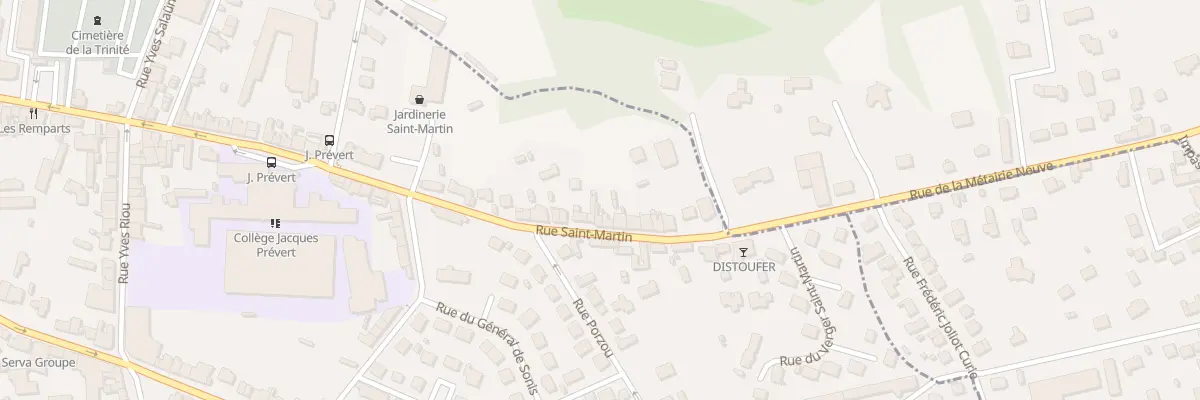 Plan du 25 Rue Saint-Martin à Guingamp