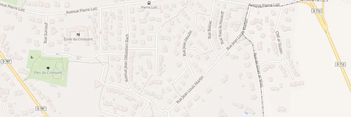 Plan du 3 Rue Jean Moulin à Pabu