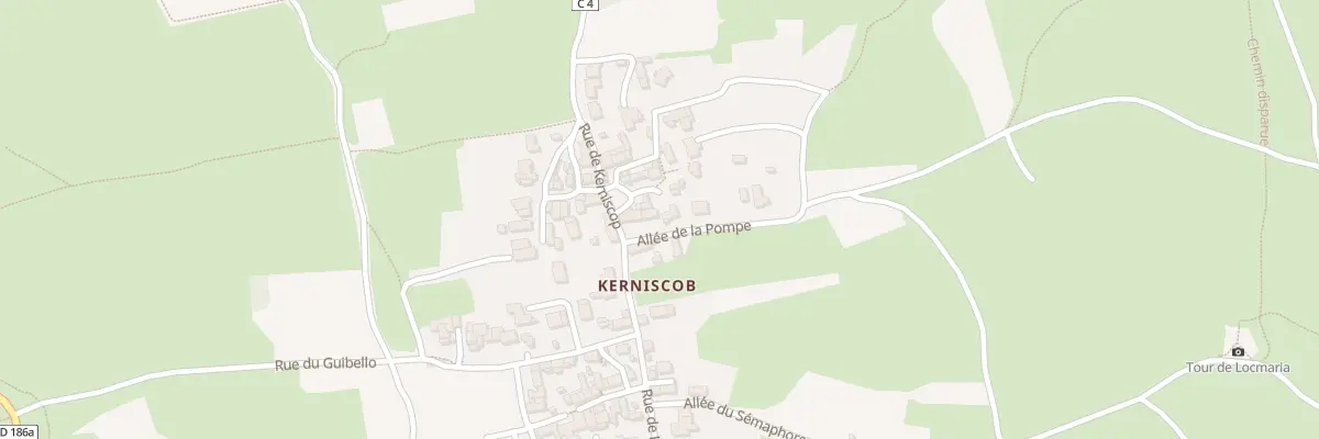 Plan du 1 All de la Pompe à Quiberon