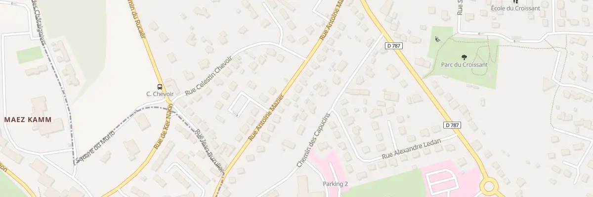 Plan du 28 Rue Antoine Mazier à Pabu