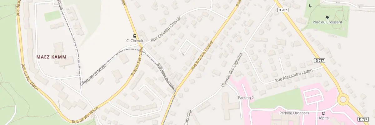 Plan du 11 Rue Antoine Mazier à Pabu