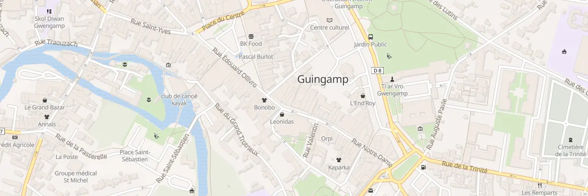 Plan du 9 Rue Notre-dame à Guingamp