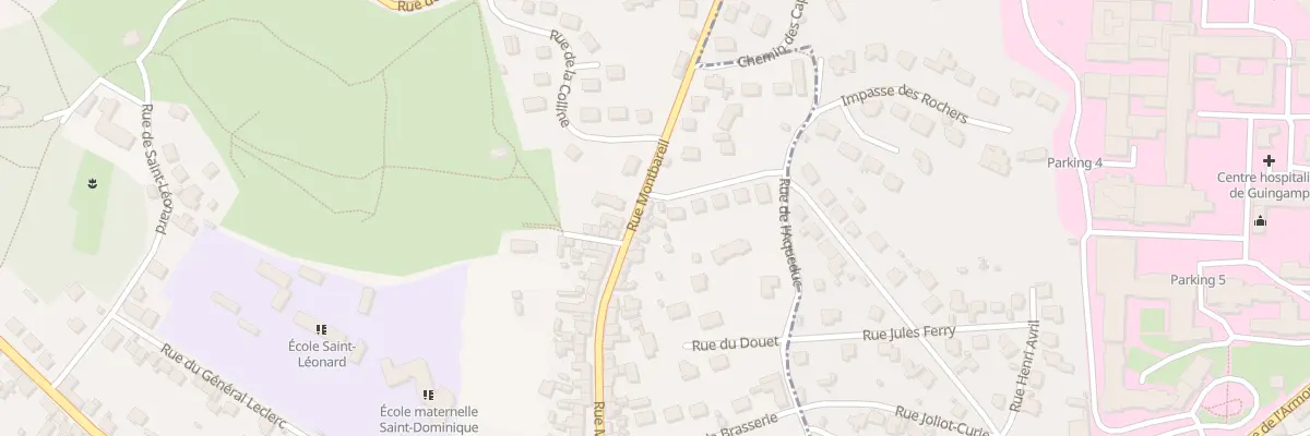 Plan du 62 Rue Montbareil à Guingamp