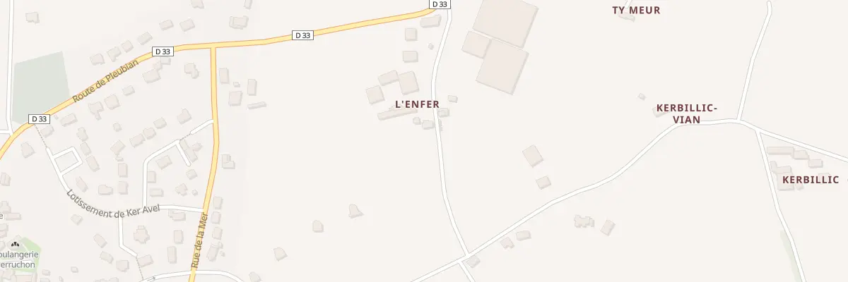 Plan du 8 L’Enfer à Pleumeur-Gautier