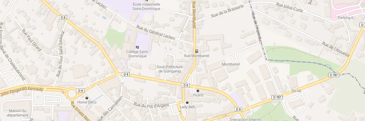 Plan du 13 Rue Montbareil à Guingamp