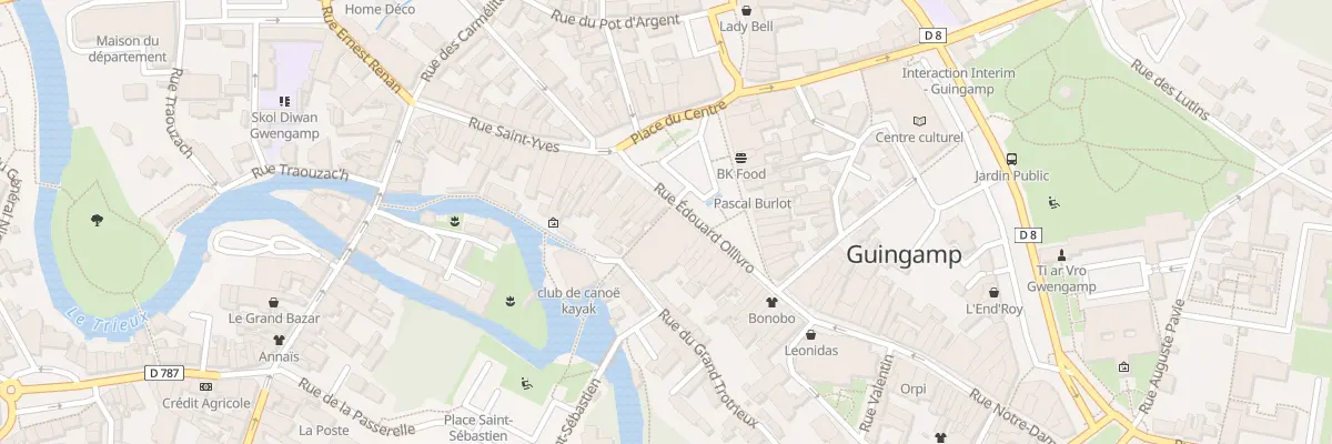 Plan du 29 Rue Edouard OLLIVRO à Guingamp