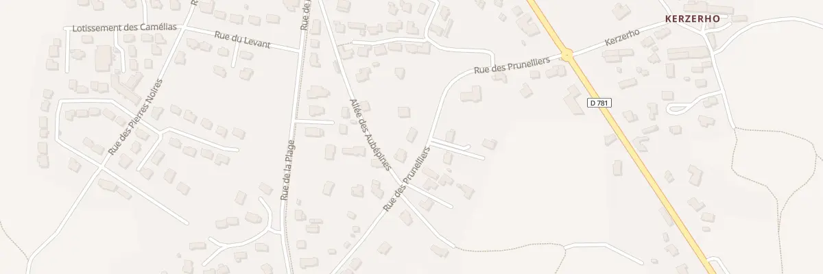 Plan du 6098 Rue des Prunelliers à Erdeven