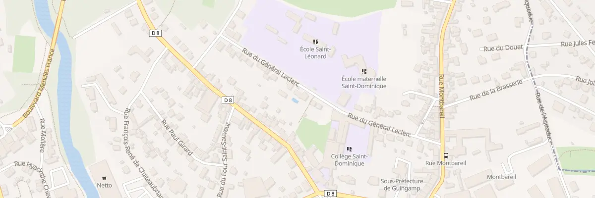 Plan du 23 Rue du Général LECLERC à Guingamp
