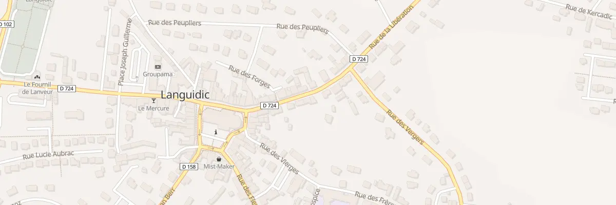Plan du 8 Rue de la Libération à Languidic