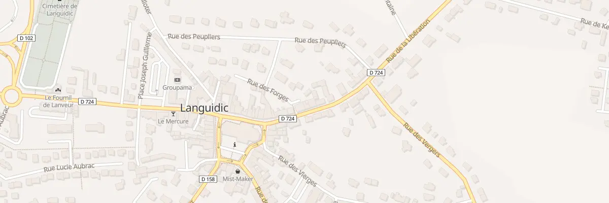 Plan du 9 Rue de la Libération à Languidic