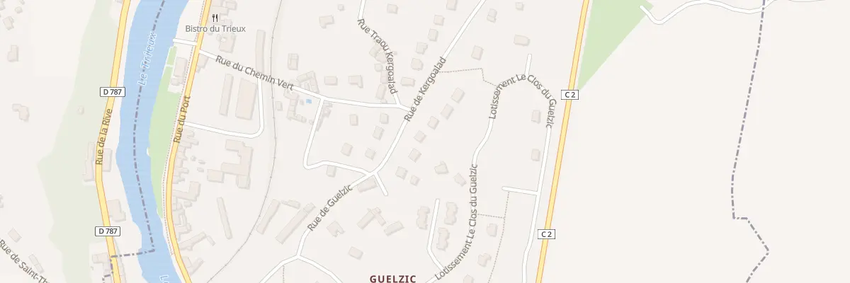Plan du 10 Rue de Guelzic à Pontrieux