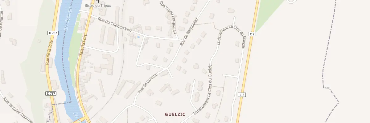 Plan du 8 Rue de Guelzic à Pontrieux