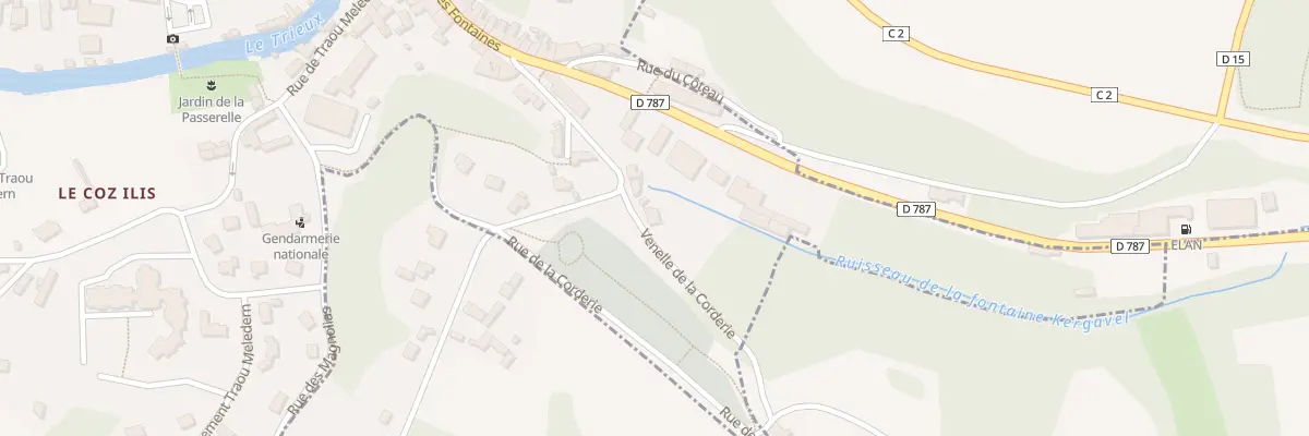 Plan du 9 Rue de la Cote des Fontaines à Pontrieux