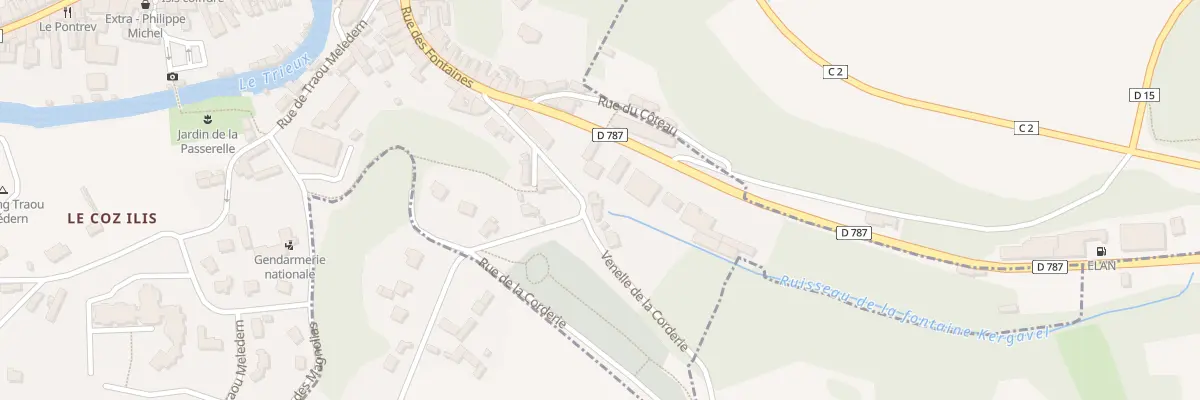 Plan du 5 Rue de la Cote des Fontaines à Pontrieux
