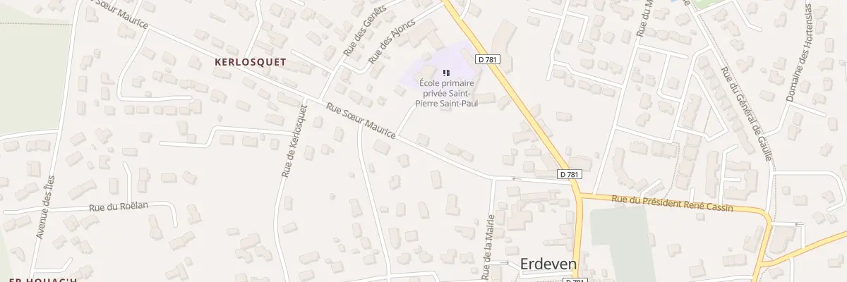 Plan du 10 Rue Soeur Maurice à Erdeven