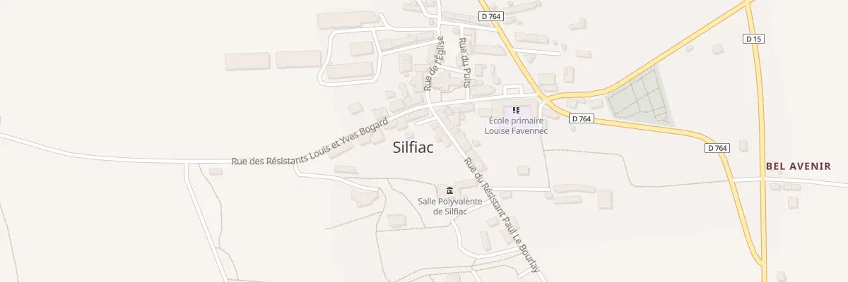 Plan du 7 Rue du Resistant P. Le Bourlay à Silfiac