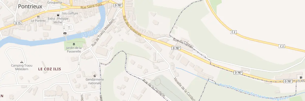 Plan du 4 Rue de la Cote des Fontaines à Pontrieux