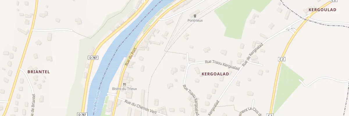 Plan du 19 Rue Traou Kergoalad à Pontrieux