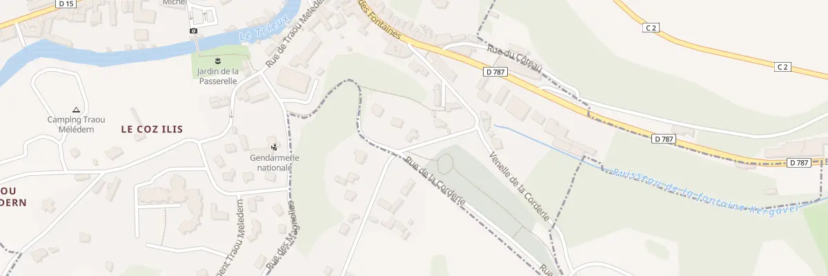 Plan du 12 Rue de la Cote des Fontaines à Pontrieux