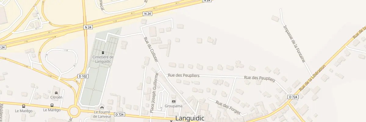 Plan du 3 Rue des Peupliers à Languidic