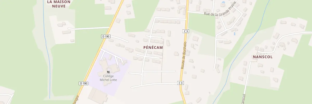 Plan du 37 Pénécam au Palais