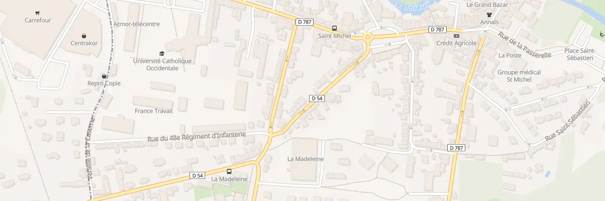 Plan du 20 Rue de la Madeleine à Guingamp