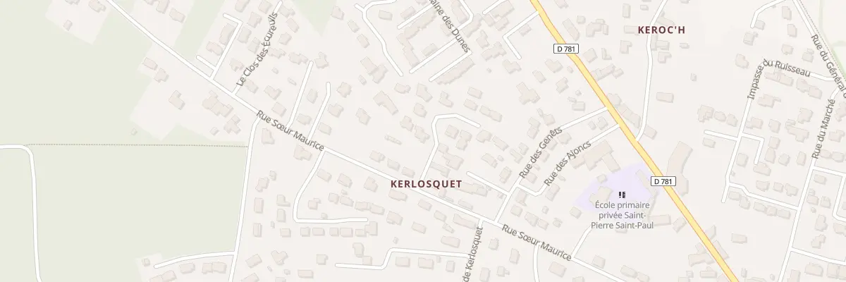 Plan du 5847 Rue Soeur Maurice à Erdeven