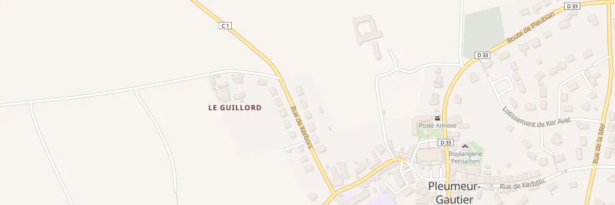 Plan du 14 Rue de Kerbors à Pleumeur-Gautier