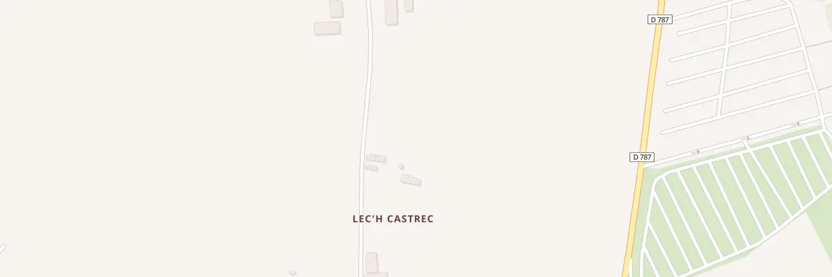 Plan du 3 Lech Castrec à Ploëzal
