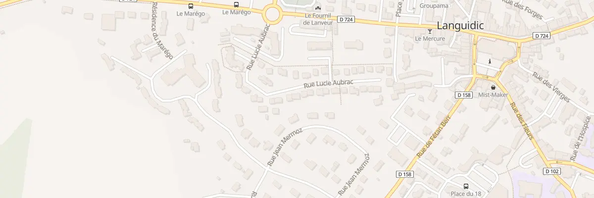 Plan du 28 Rue Lucie Aubrac à Languidic
