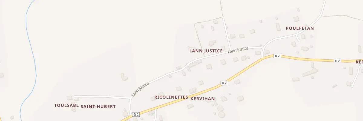 Plan du 6350 Rue de Lann Justice à Bubry