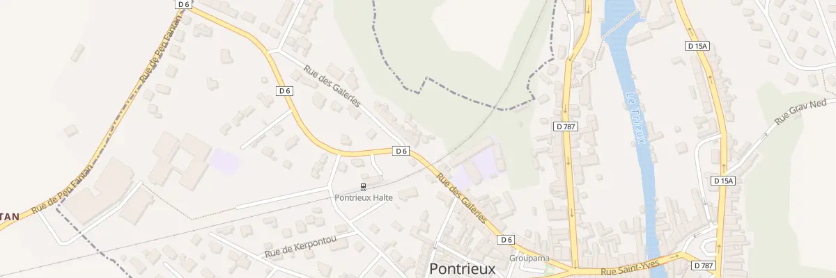 Plan du 22 Rue des Galeries à Pontrieux