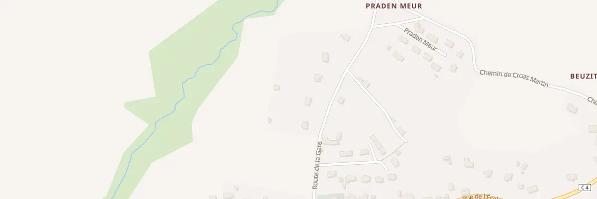 Plan du 3 Rte de la Gare à Trégonneau