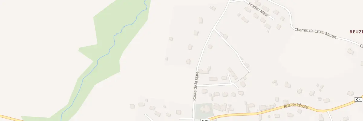 Plan du 1 Rte de la Gare à Trégonneau