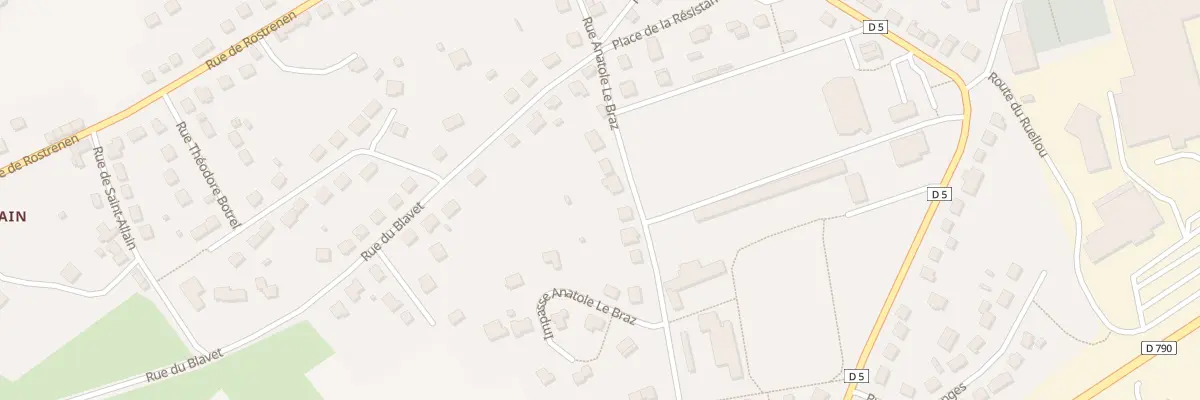 Plan du 18 Rue Anatole le Braz à Saint-Nicolas-du-Pélem