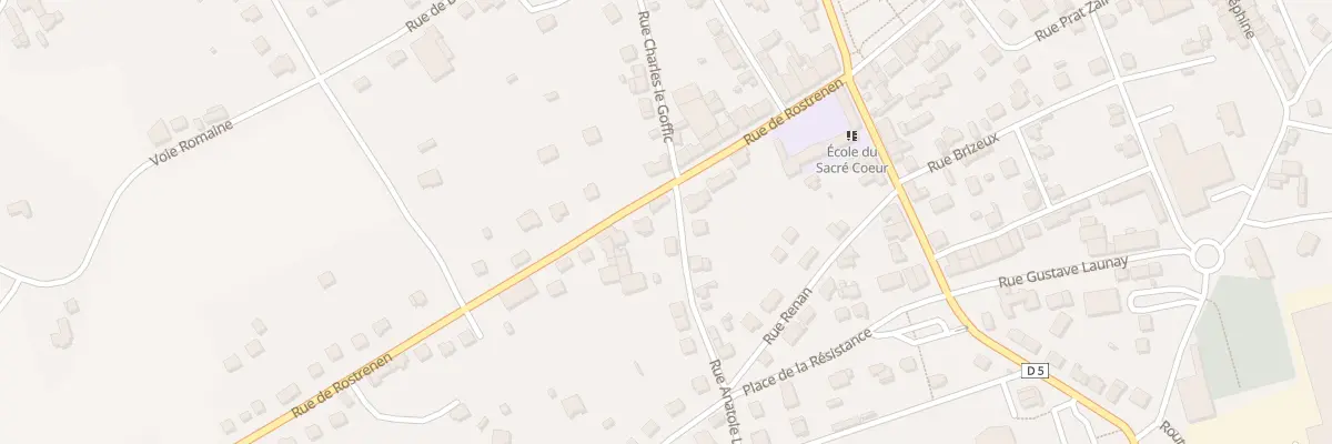 Plan du 7 Rue de Rostrenen à Saint-Nicolas-du-Pélem