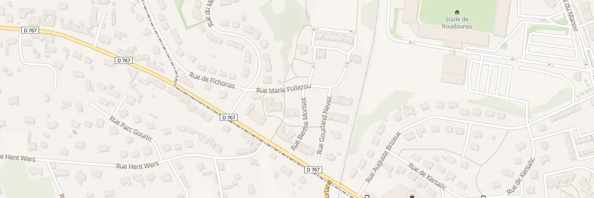 Plan du 5 Rue Marie FOLLEZOU à Guingamp