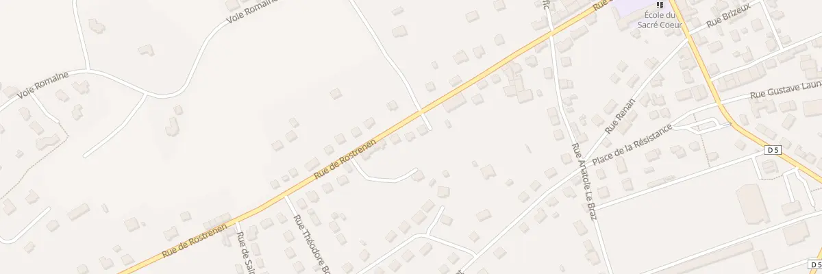 Plan du 25 Rue de Rostrenen à Saint-Nicolas-du-Pélem