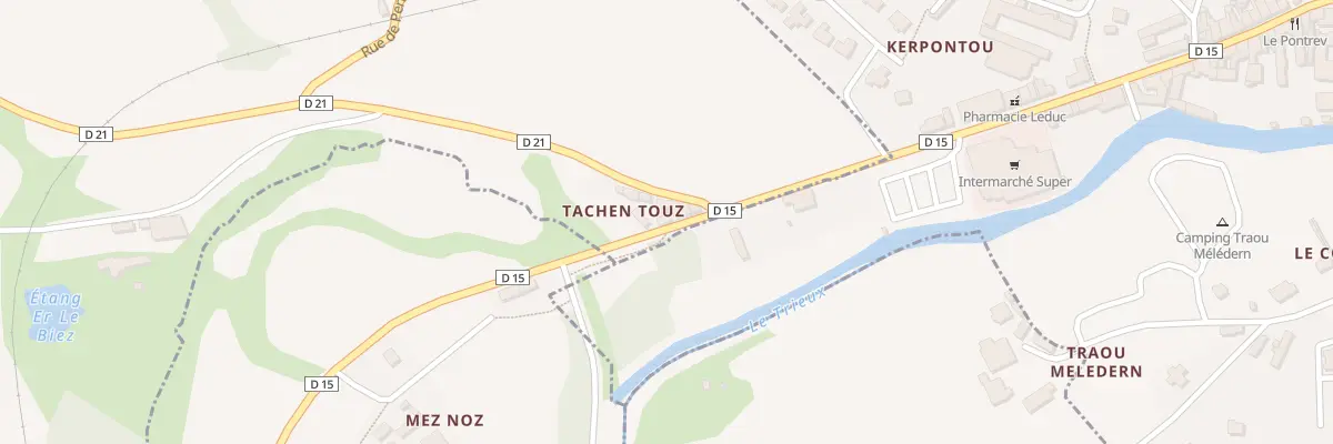 Plan du 3 Tachen Touz à Ploëzal