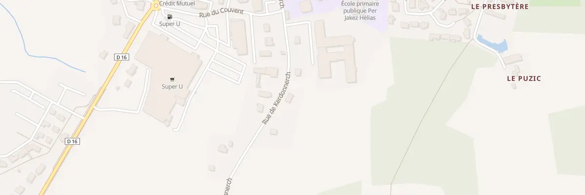 Plan du 25 Rue de Kerdonnerch à Belz