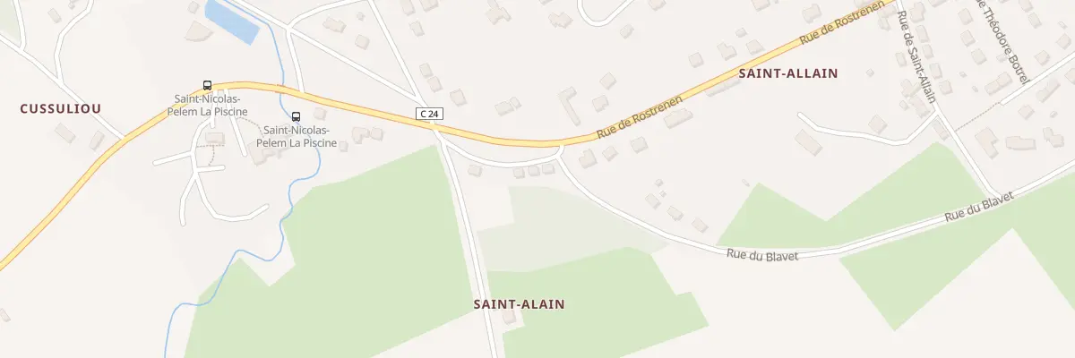 Plan du 55 Rue de Rostrenen à Saint-Nicolas-du-Pélem