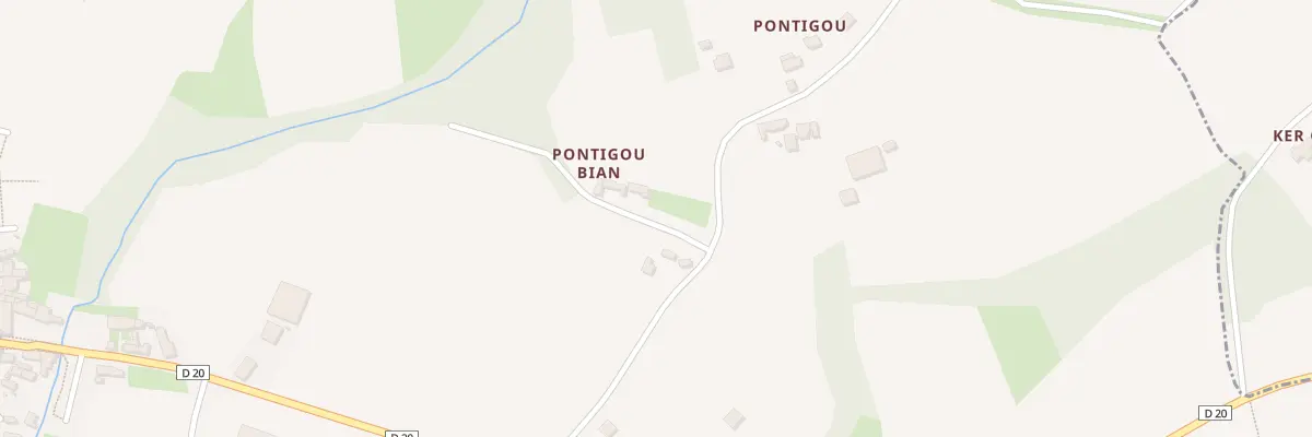 Plan du 5 Pontigou à Kerbors