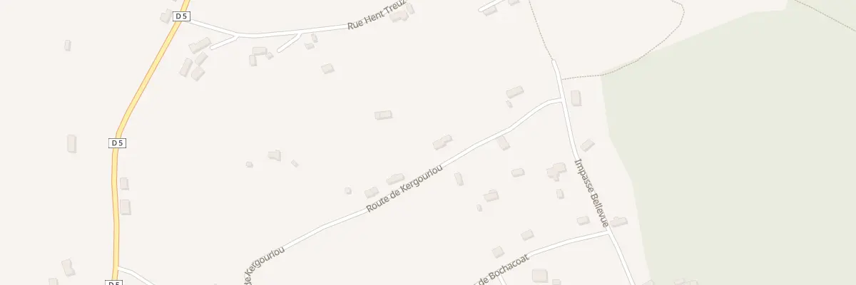 Plan du 9 Rte de Kergouriou à Plélauff